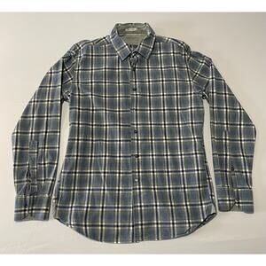 Jerry Kaye Made in Italy Mens Long Sleeve Flannel Button Up Size Large Cotton